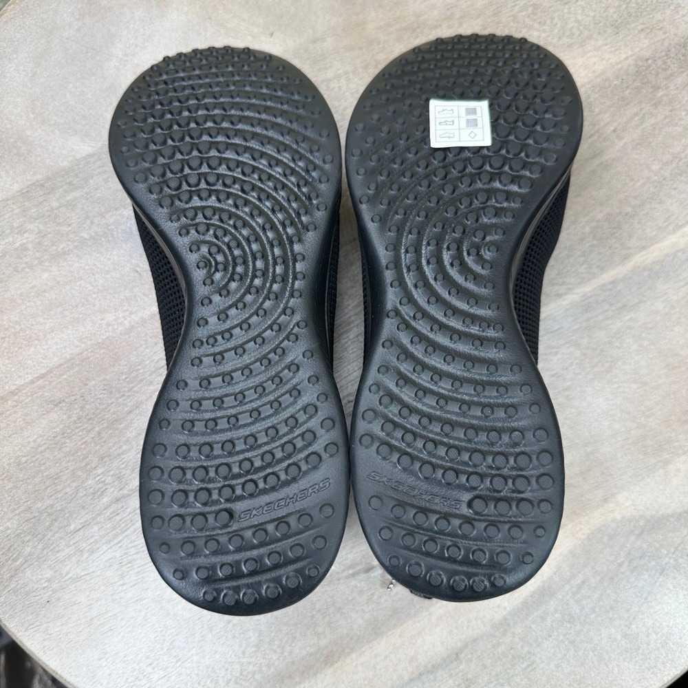 Skechers Stretch Fit Black Knit Slip On Flats 104134W Wide Fit Womens 8.5W - Picture 8 of 11